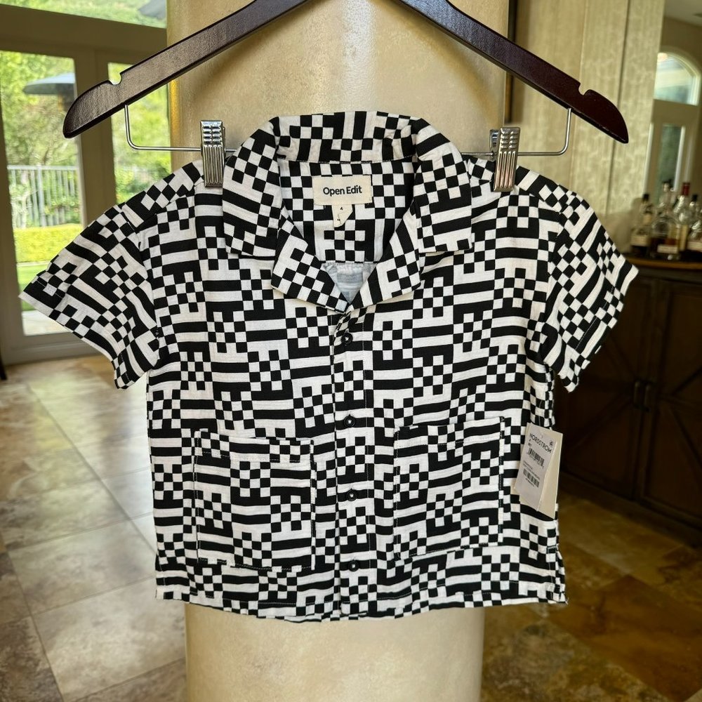 Kids Open Edit Button Up Shirt